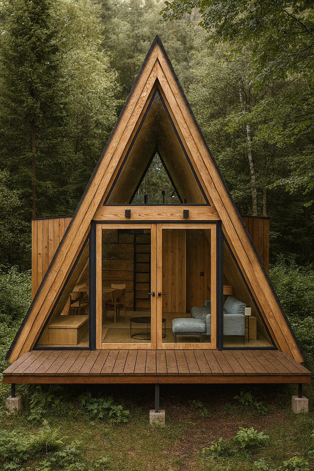 Super A Frame: la nueva cabaña más grande de Wander